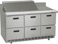 Delfield STD4472N-18M Mega Top Refrigerated Sandwich Prep Table with 4" Backsplash, 12 Amps, 60 Hertz, 1 Phase, 115 Volts, 18 Pans - 1/6 Size Pan Capacity, Doors Access, 24.8 cu. ft. Capacity, 1/2 HP Horsepower, 6 Number of Drawers, Air Cooled Refrigeration, Mega Top, 36" Work Surface Height, 72" Nominal Width, UPC 400010734573 (STD4472N-18M STD4472N 18M STD4472N18M) 