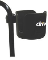 Drive Medical STDS1040S Universal Cup Holder, 3" Wide, 3" Diameter, Swivels to keep contents level, Comes with clamp insert for a universal fit, Constructed of durable, lightweight plastic, Fits products with tubing diameter from 5/8" to 1", UPC 822383221953 (STDS1040S STDS-1040-S STDS 1040 S) 