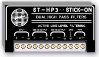 RDL ST-HP3 Stick On Series High Pass Filter, 300 Hz and 500 Hz; Horn loudspeaker protection; Low frequency attenuation below 300 Hz; Low frequency attenuation below 500 Hz; Line level input and outputs; Filtering requiring no field adjustment; RDL SupplyFlex power input configuration; Dimensions 1.60" x 0.70" x 3.00"; Shipping Dimensions 2.00" x 2.00" x 4.00"; Weight 0.14 lbs; Shipping Weight 0.19 lbs; UPC 813721012326 (STHP3 STH-P3 STHP-3 RDLS-THP3 RDLSTH-P3 RDLSTHP-3) 
