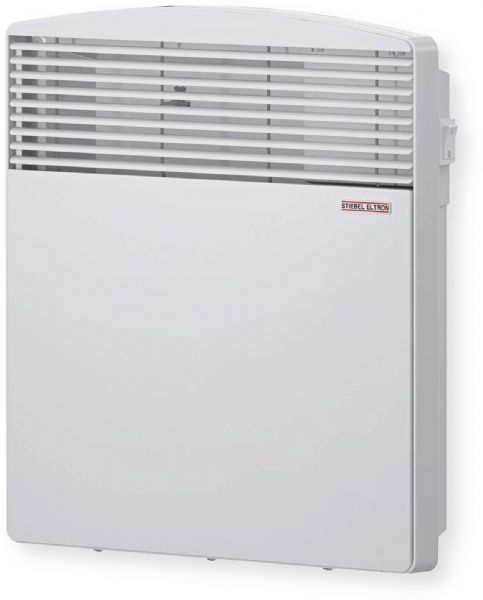Stiebel Eltron 201997 Model CNS 100-2 Plus Surface-mount Electric Convection Heater, White; Digital Display; Built-in Thermostat; Overheat Protection; 208/240V; Up to 3412 BTU; Selectable Temperature Range from 45 to 86 degrees F (7 to 30 degrees C); Silent Operation; Frost Protection Setting; Draft-free; Slim Design; Dimensions (HxWxD): 17.75