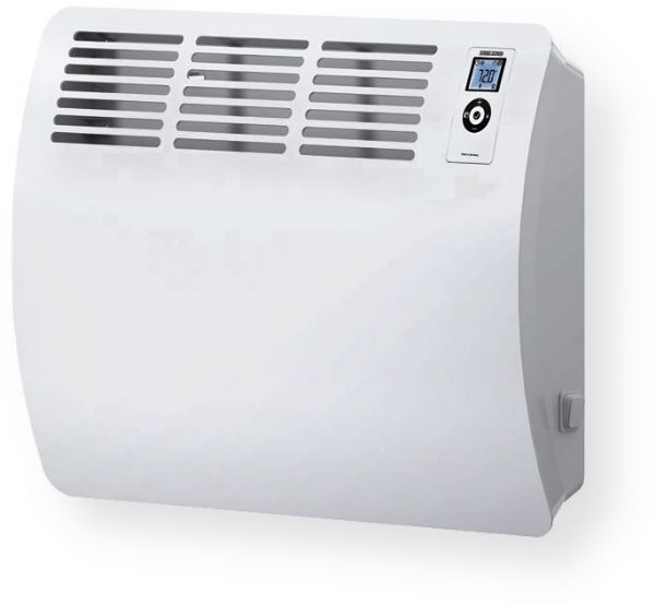 Stiebel Eltron 202026 Model CON 150-1 Premium Wall Mounted Electric Convection Heater, White; 120V; 1500W; 5118 BTU/hr; Self-Learning Program In Timer Mode; Electronic Digital ControlS; Illuminated Display; Thick Aluminum Face; Separate On/Off Switch Completely Turns Heater Off; High Quality Stainless Steel Heating Tube With Steel Lamellas; Surface-Mounted Design; Dimensions (HxWxD): 18.5