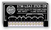 Radio Design Labs STM-LDA3 Studio Quality Microphone Preamplifier with phantom - 3 line outputs, Three Distributed Line-Level Outputs, Low-Noise and Low-Distortion Performance, Selectable Filtered Phantom Voltage, Adjustable Gain up to 60 dB, RDL's® Exclusive Dual-LED VU Metering, Versatility of STICK-ON® Compactness (STMLDA3 STM-LDA3 STM-LDA3) 