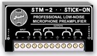 RDL STM-2 Stick On Series Adjustable Gain Microphone Preamplifier, 35 To 65 dB Gain; Low noise mic preamplifier; Adjustable output level; High or low impedance mic inputs; Mic input to 2 line outputs; Two balanced or unbalanced outputs; Phantom capability; RF filtered inputs; Dimensions 0.70" x 3.00" x 1.60"; Shipping Dimensions 2.00" x 2.00" x 4.00"; Weight 0.15 lbs; Shipping Weight 0.20 lbs; UPC 813721011053 (STM2 ST-M2 S-TM-2 RDLS-TM2 RDLST-M2 RDLS-TM-2) 