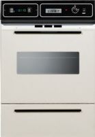 Summit STM-721-2KW Built-In 24" Wall Oven, Bisque, Removable oven door, Oven window with light, Porcelain top, Porcelain oven, Universal valves convert between LP and natural gas without kits, Drop down broiler door below oven (STM7212KW STM7212-KW STM-7212KW STM7212K STM-721-2KW) 