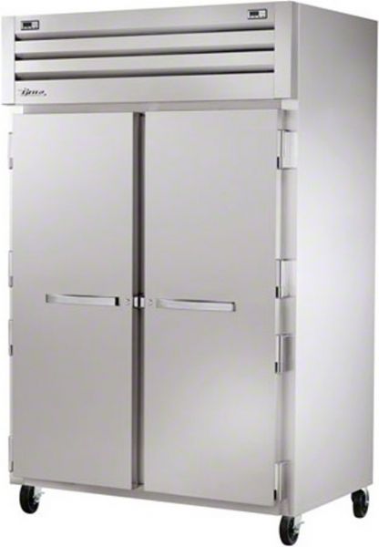 True STR2DT-2S Solid Door Dual Temperature Reach-In, 11.6 Amps, Top Compressor Location, 50 Cubic Feet, 24 Cubic Feet - Freezer, 26 Cubic Feet - Refrigerator, Solid Door Type, Refrigerator/Freezer Dual Temp Combination, 1/2 Freezer Horsepower, -10F Freezer Temperature, 60 Hz, 2 Number of Doors, 2 Number of Sections, Swing Opening Style, 1 Phase, 77.75