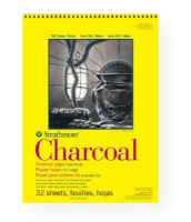 Strathmore 330-18 Series 300 White Wire Bound 18" x 24" Charcoal Pad; This natural white paper has a traditional laid finish which is an ideal foundation for charcoal and pastel; The strong hard surface is also suitable for oil pastel and crayon; 64 lb; Acid-free; Shipping Weight 2.2 lb; Shipping Dimensions 18.00 x 24.00 x 0.25 in; UPC 012017380181 (STRATHMORE33018 STRATHMORE-33018 300-SERIES-330-18 STRATHMORE/33018 DRAWING CHARCOAL) 