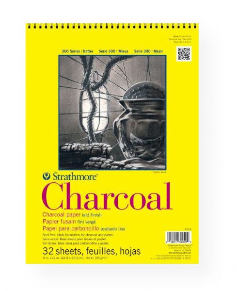 Strathmore 330-9 Series 300 White Wire Bound Charcoal Pad 9