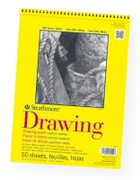 Strathmore 340-14 Series 300 Wire Bound Drawing Pad 14" x 17", 50 Sheets; A medium weight student grade drawing paper for final artwork; It has a good erasability and it has a very good rating for pencil, colored pencil, charcoal, and sketching stick; It is also rated good for marker, mixed media, soft and oil pastel; Medium surface, 70 lb; Acid-free; Wire bound, micro-perforated, 50 sheets; UPC 012017340147 (STRATHMORE34014 STRATHMORE-34014 300-SERIES-340-14 STRATHMORE/340/14 DRAWING ARTWORK) 