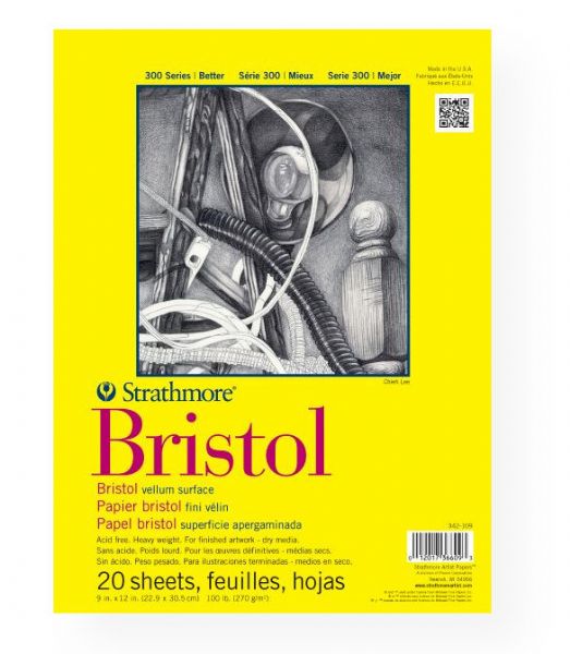 Strathmore 342-114 Series 300 Vellum Tape Bound Bristol Pad 14