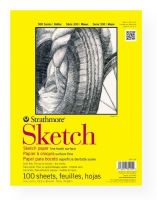 Strathmore 350-114 Series 300 Glue Bound Sketch Pad 14" x 17"; A lightweight sketch paper with a fine tooth surface suited for classroom experimentation, practice of techniques, or quick studies with any dry media; 50 lb; Acid-free; Glue bound, 100 sheets; 14" x 17"; Shipping Weight 2.96 lb; Shipping Dimensions 14.00 x 17.00 x 0.5 in; UPC 012017351143 (STRATHMORE350114 STRATHMORE-350114 300-SERIES-350-114 STRATHMORE/350/114 SKETCHING ARTWORK) 
