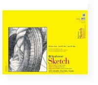 Strathmore 350-118 Serie 300 Glue Bound 18" x 24" Sketch Pad; A lightweight sketch paper with a fine tooth surface suited for classroom experimentation, practice of techniques, or quick studies with any dry media; 50 lb; Acid-free; Glue bound, 100 sheets; 18" x 24"; Shipping Weight 5.70 lbs; Shipping Dimensions 18.00 x 24.00 x 0.50 inches; UPC 012017351181 (STRATHMORE350118 STRATHMORE-350-118 DRAWING SKETCHING) 