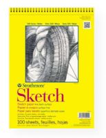 Strathmore 350-14 Series 300 Wire Bound Sketch Pad 14" x 17"; A lightweight sketch paper with a fine tooth surface suited for classroom experimentation, practice of techniques, or quick studies with any dry media; 50 lb; Acid-free; Wirebound, 100 sheets; 14" x 17"; Shipping Weight 3.5 lb; Shipping Dimensions 14.00 x 17.00 x 0.5 in; UPC 012017350146 (STRATHMORE35014 STRATHMORE-35014 300-SERIES-350-14 STRATHMORE/35014 ARTWORK) 