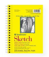 Strathmore 350-6 Series 300 Wire Bound Sketch Pad 5.5" x 8.5"; A lightweight sketch paper with a fine tooth surface suited for classroom experimentation, practice of techniques, or quick studies with any dry media; 50 lb; Acid-free; Wirebound, 100 sheets; 5.5" x 8.5"; Shipping Weight 0.68 lb; Shipping Dimensions 8.5 x 6.75 x 0.62 in; UPC 012017350061 (STRATHMORE3506 STRATHMORE-3506 300-SERIES-350-6 STRATHMORE/3506 ARTWORK) 