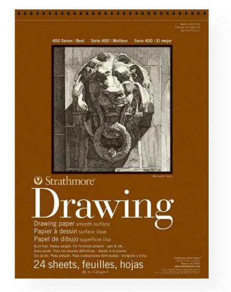 Strathmore 400-108 Series 400 Smooth Surface Wire Bound Drawing Pad 18