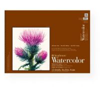 Strathmore 440-5  Series  400 Cold Press 18" x 24" Wire Bound Watercolor Pad; Strathmore's intermediate grade watercolor paper is popular with watercolorists of all levels because of the fine and even washes that can be achieved using this sheet; It also has a strong surface that will allow for lifting and scraping applications;  UPC 012017471186 (STRATHMORE4405 STRATHMORE-440-5 PAINTING) 