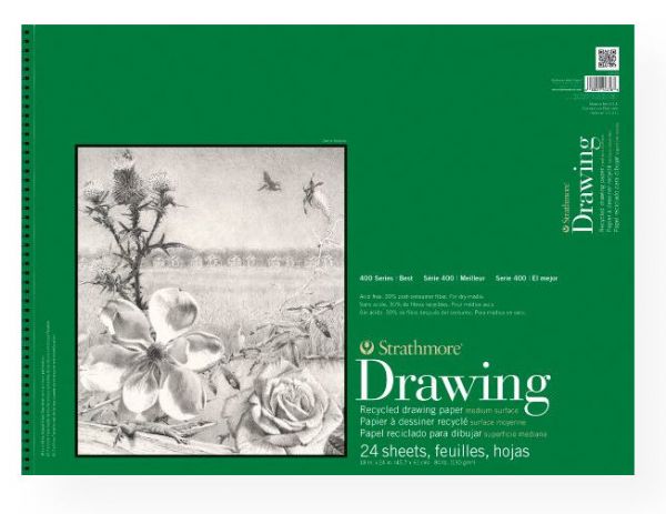 Strathmore 443-18 Series 400 Wire Bound Recycled Drawing Pad 18
