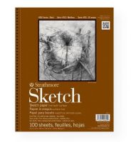 Strathmore 455-9 Series 400 Wire Bound Sketch Pad 9" x 12"; This general purpose, heavyweight sketch paper is intended for practice of techniques, quick studies, and preliminary drawing with any dry media; Micro-perforated sheets; 60 lb; Acid-free; 50 sheet pad; 9" x 12"; Shipping Weight 0.92 lb; Shipping Dimensions 9.25 x 12.00 x 0.31 in; UPC 012017456091 (STRATHMORE4559 STRATHMORE-4559 400-SERIES-455-9 STRATHMORE/4559 ARTWORK) 