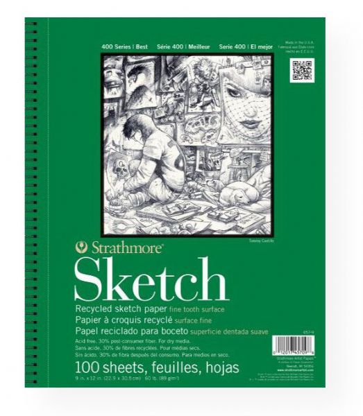 Strathmore 457-5 Series 400 Wire Bound Recycled Sketch Pad 5.5