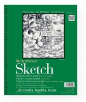 Strathmore 457-9 Series 400 Wire Bound Recycled Sketch Pad 9" x 12"; Strathmore's most popular sketch pad! This heavyweight sketch paper is ideal for experimentation, perfecting techniques, and preliminary drawing with any dry media; Contains 30% post-consumer fiber; Micro-perforated sheets (except on ST457-3); 60 lb; Acid-free; 100 sheets; 9" x 12"; Shipping Weight 1.64 lb; UPC 012017457098 (STRATHMORE4579 STRATHMORE-4579 400-SERIES-457-9 STRATHMORE/457/9 ARTWORK) 