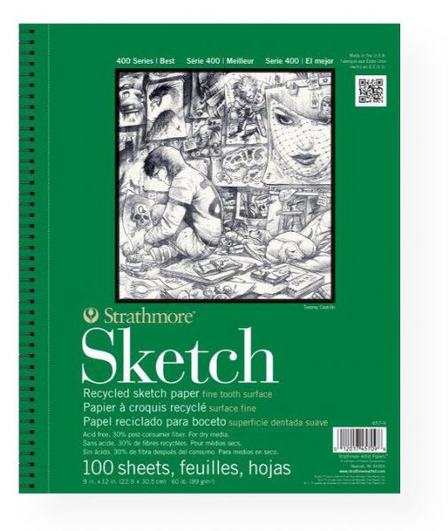 Strathmore 457-9 Series 400 Wire Bound Recycled Sketch Pad 9