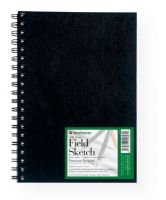 Strathmore 458-9 Series 400 Wire Bound Field Sketch Book 9" x 12"; Durable black hardcover book contains 400 series recycled sketch paper; Sturdy wire construction allows the book to lie flat; 140 pages; 60lb; Acid-free; Shipping Weight 1.48 lb; Shipping Dimensions 9.00 x 12.00 x 0.63 in; UPC 012017458095 (STRATHMORE4589 STRATHMORE-4589 400-SERIES-458-9 STRATHMORE/4589 SKETCHING) 