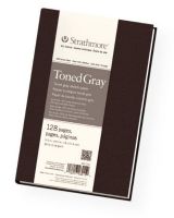 Strathmore 469-105 Series 400 Sewn Bound Toned Gray Sketch Art Journal 5.5" x 8.5"; Durable Smyth-sewn binding allows pages to lay flatter; Sophisticated look with lightly textured, matte cover in dark chocolate brown; Toned sketch paper is ideal for light and dark media, including graphite, chalk, charcoal, sketching stick, marker, china marker, colored pencil, pen and white gel pen; UPC 012017469152 (STRATHMORE469105 STRATHMORE-469105 400-SERIES-469-105 STRATHMORE/469105 SKETCHING) 