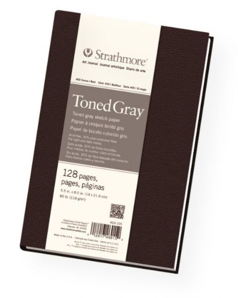 Strathmore 469-105 Series 400 Sewn Bound Toned Gray Sketch Art Journal 5.5