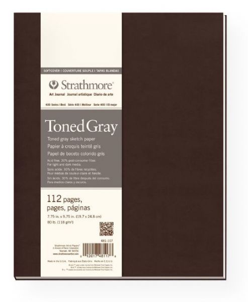 Strathmore 481-107 Series 400 Soft Cover Toned Gray Sketch Journal 7.75
