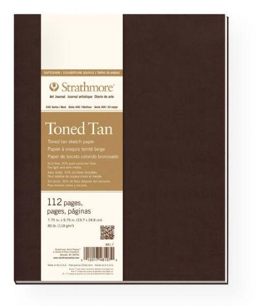 Strathmore 481-7 Series 400 Soft Cover Toned Tan Sketch Journal 7.75
