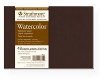 Strathmore 483-5 Series 400 Soft Cover Watercolor Journal 8" x 5.5"; Intermediate grade watercolor paper has a strong surface that is ideal for watercolor, gouache, and acrylic; The natural white color and traditional cold press surface allows for fine and even washes, as well as lifting and scraping applications; UPC 012017483059 (STRATHMORE4835 STRATHMORE-4835 400-SERIES-483-5 STRATHMORE/483/5 ARTWORK WATERCOLOR) 