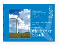 Strathmore 657-18 Windpower 18" x 24" Wire Bound Sketch Pad; This environmentally friendly paper is ideal for quick renderings and practicing techniques; The lightly textured surface works well with any dry media; Micro-perforated sheets for easy removal; Contains 30% post-consumer fiber; 60 lb; Acid-free; 40 sheet pad; 18" x 24"; Shipping Weight 0 lb; UPC 012017657184 (STRATHMORE65718 STRATHMORE-65718 WINDPOWER-657-18 STRATHMORE/65718 SKETCHING) 