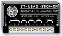 RDL ST-UBA2 Stick On Series Unbalanced to Balanced Amplifier, Convert stereo IHF levels to stereo PRO, Additional MONO sum output, Independently adjustable gain, Ground referenced conversion module, LED VU metering for each channel, Unparalleled audio performance, Shipping Dimensions 2.00" x 2.00" x 4.00", Weight 0.16 lbs, Shipping Weight 0.21 lbs, UPC 813721012197 (STUBA2 STUBA-2 STUB-A2 RDLSTUBA2 RDLST-UBA2 RDLSTUBA-2) 
