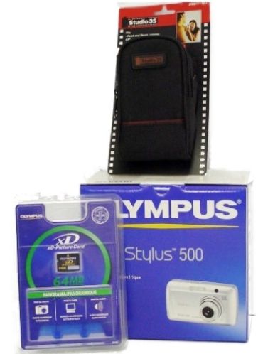 Olympus STYLUS500KIT1 For NGI001 Includes: (1) STYLUS 500, (1) PRO-XD64MB, (1) MTN-STUDIO35 (STYLUS500KIT1 STYLUS-500KIT1 OLY-STYLUS 500 KIT STYLUS500)