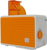 Sunpentown SU-1053N Personal Humidifier, Orange & White, Cool mist (ultrasonic technology), 3 bottle adapters included, 120cc/hour humidity output, Adjustable mist, Uses water bottle instead of water tank, Water low indicator, Quiet operation, Low power consumption, Noise level @ 1ft 30.66 highest/30.68 lowest, UL listed AC adapter, UPC 876840005709 (SU1053N SU 1053N SU-1053) 