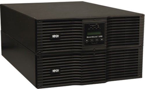 Tripp Lite SU10KRT3UHV SmartOnLine UPS, On-line UPS Technology, AC 156 - 276 V Input Voltage Range, 240 Voltage Provided, Up To 8 min at full load Run Time, Hardwire Input Connectors, Hardwire Power Output Connectors Details, 63 A Max Electric Current, 8 kW / 10000 VA Power Capacity, Standard Surge Suppression, Circuit breaker Protection, 4 hours Recharge Time, LCD display, audible alarm Features, UPC 037332115935 (SU10KRT3UHV SU-10KRT3UHV SU 10KRT3UHV SU 10KRT 3UHV SU 10KRT-3UHV)