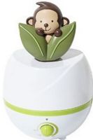 Sunpentown SU-2541 Adorable Monkey Ultrasonic Humidifier, Cool mist - ultrasonic technology, 2.5 liters tank capacity, Designed for rooms up to 450 sq. ft., 3 misting outlets - top, left and right, 120V / 60Hz Input voltage, 23W Power consumption, Green / White Color, High humidity output, Silent operation, Adjustable mist intensity, Auto shut-off protection, Easy fill water tank with water level indicator, UPC 0876840012448 (SU2541 SU-2541 SU 2541) 