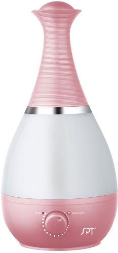 Sunpentown SU-2550P Ultrasonic Humidifier with Fragrance Diffuser, Pink, 2.3 liters tank capacity, Cool mist (ultrasonic technology), Fragrance diffuser, Stepless mist control dial, Night light with independent switch, High humidity output, Silent operation, Adjustable mist intensity, Auto shut-off protection (ultrasonic generator only), Designed for rooms up to 450 sq. ft., ETL certified, UPC 876840005372 (SU2550P SU 2550P SU-2550)