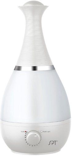 Sunpentown SU-2550W Ultrasonic Humidifier with Fragrance Diffuser, White, 2.3 liters tank capacity, Cool mist (ultrasonic technology), Fragrance diffuser, Stepless mist control dial, Night light with independent switch, High humidity output, Silent operation, Adjustable mist intensity, Auto shut-off protection (ultrasonic generator only), Designed for rooms up to 450 sq. ft., ETL certified, UPC 876840005365 (SU2550W SU 2550W SU-2550)