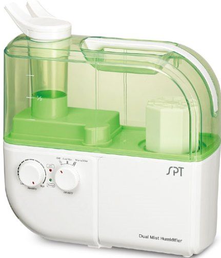 Sunpentown SU-4010G Dual Mist Humidifier with ION Exchange Filter, Green, 4.0L water tank capacity, Dual function: Warm and Cool mist, Ultrasonic generator, Humidity output 400cc/hour, Designed for rooms up to 500 sq. ft., Split nozzles 360 adjustable direction, Overheat protection, Super quiet operation, Ultrasonic frequency 1.7MHz, UPC 876840005518 (SU4010G SU 4010G SU-4010)