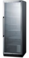 Summit SCR1401 Commercially Approved, CFC Free In Stainless Steel, 24" 12.6 cu. ft. Capacity Freestanding Glass Door Beverage Center With 6 Shelves; Commercially approved, design meets UL-471 commercial standards and is ETL-S listed to NSF-7 standards for commercial use; Slim fit, just 24" wide and deep for an easy fit in any setting; Frost-free operation, no-frost convenience requires no manual defrosting; UPC N/A (SUMMITSCR1401 SUMMIT SCR1401 COMMERCIALLY FREESTANDING BEVERAGE CENTER) 