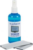 RCA SURF201 Surface Screen Cleanner, 200ml bottle of screen cleaner with a high-quality microfiber cleaning cloth that's perfect for removing fingerprints and dust from Computers, Tablets, Laptops, large LCD, plasma, DLP and other Electronics; Multipurpose screen cleaner that removes dust, dirt and fingerprints; Leaves no residue or harmful coating, UPC 044476077630 (SURF-201 SURF 201) 