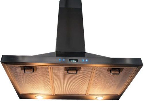 Cavaliere Euro SV218B2-36 36-Inch Wall Mounted Range Hood with 6-Speed and Timer function, 900 CFM centrifugal blower, Six-speed electronic, touch sensitive control panel with LCD display, Delayed power auto shut off (programmable 1-15 minutes), 30 hours cleaning reminder (SV218B236 SV218B2 SV2-18B2 SV218B 218B Spagna Vetro)