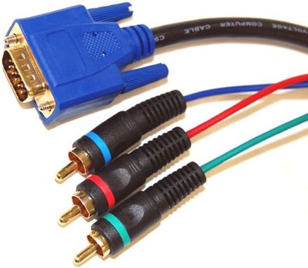 Bytecc SV3V-25 SVGA Male to 3 x RCA Component Video Projector 25 Feet Cable, Designed for satellite TV, HDTV, component RGB video, Y/Pb/Pr video and most LCD projectors, Individually shielded, 75-ohm coaxial cables, Double Shielded (overlapped foil and copper braid) (SV3V25 SV3V 25)
