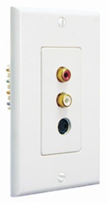 Unicom SVA-FS2AG-EW High-Res Wallmount Audio/S-Video Module, White, Converts High-Res Audio/Video to UTP, up to 100 meters over Category 5e Cable, S-Video Connector for Hi-Res Video RCA ports for Stereo Left and Right, Wall-mountable, Features Impedance Matching Transformers (SVAFS2AGEW SVAFS2AG-EW SVA-FS2AGEW SVA-FS2AG SVAFS2AG)