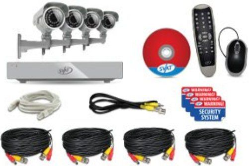 SVAT Electronics 11021 Four Channel Smart Security DVR with 4 Ultra Hi-Res Outdoor 100ft Night Vision Cameras 500GB HDD & Smartphone Compatibility, Linux Operating System, H.264 Video Compression, G.711 Audio Compression, 2 USB Ports, Pre Recording Max 10 seconds, Post Recording Max 5 minutes, NTSC/PAL Video Format, UPC 871363020611 (SVAT11021 11-021 110-21)