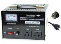 PowerBright SVC-1000 Voltage Regulator, 1000 Watt Heavy duty voltage regulator for continuous use, Fully automatic servo motor-type A.C. voltage regulator, Can be used in 110 volt countries and 200-220-240 volt countries, Stabilize a voltage fluctuation between 50v-130v or 160v-245v +/- 4% (SVC1000 SVC 1000 SVC100 SVC-100 Power Bright) 