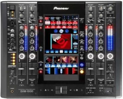 Pioneer SVM-1000 Pro Audio/Video Mixer 24bit-96 khz analogue to digital-digital to analogue converters, 32bit digital signal processing, 6 x dvd/line-rca inputs, 2 x phono inputs, 2 x digital inputs, 3 band channel eq with audio & visual parameter settings, 2 band microphone , Gain controls, Master pan control, Fully assignable audio & video switchable crossfader with curve adjust and effect control (SVM-1000 SVM 1000 SVM1000)