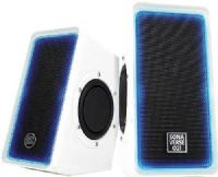 GOGroove SVO2I100WTUS SonaVerse O2i Multimedia Gaming Computer Speaker System; Designed with rear-loaded volume control, alluring blue LED lights and two front-loaded 3.5W drivers; Plug-N-Play for exceptional audio; 2.0 Channel USB Powered; 7W (3.5W x 2) RMS/14W Peak Power; Impedance 4 Ohms; Sensitivity 50dB; UPC 637836519002 (SVO2I-100WTUS SVO-2I100W-TUS SVO-2I100WTUS SVO2I100W-TUS) 