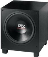 Atlas Sound SW1010 MTX Audio 10" Powered Home Subwoofer, 100 Watts Amplifier Power, Frequency Response 33Hz-120Hz, Passive Radiator Tuning, High/Line Input, Line Output, Phase Switch 0°/180°, Variable Level Control, Auto Turn on/off, Low Pass Slope 18dB, Subsonic Filter 18db@30Hz, Dimensions (HxWxD) 17 3/4" x 14" x 17 1/2", Weight 33lbs (SW-1010 SW 1010) 