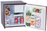 Summit SW-23L, 1.7 c.f. compact refrigerator-freezer, reversible door in a walnut finish with side-mounted lock, Adjustable thermostat, Manual defrost, Door storage larger bottles (SW23L SW23-L SW23) 